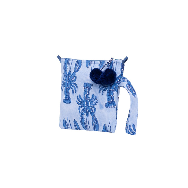 Blue Lobster Pouch Bag