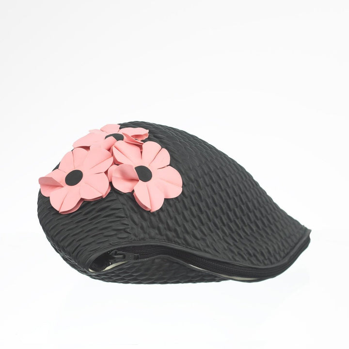 Swim Bags 3 Flowers Black 413 koresjewelry