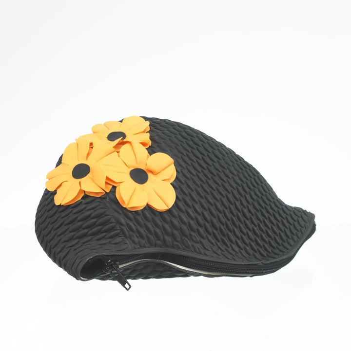 Swim Bags 3 Flowers Black 414 koresjewelry