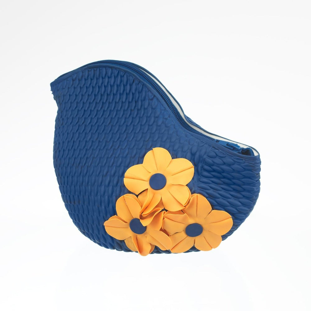 Swim Bags 3 Flowers Blue 501 koresjewelry