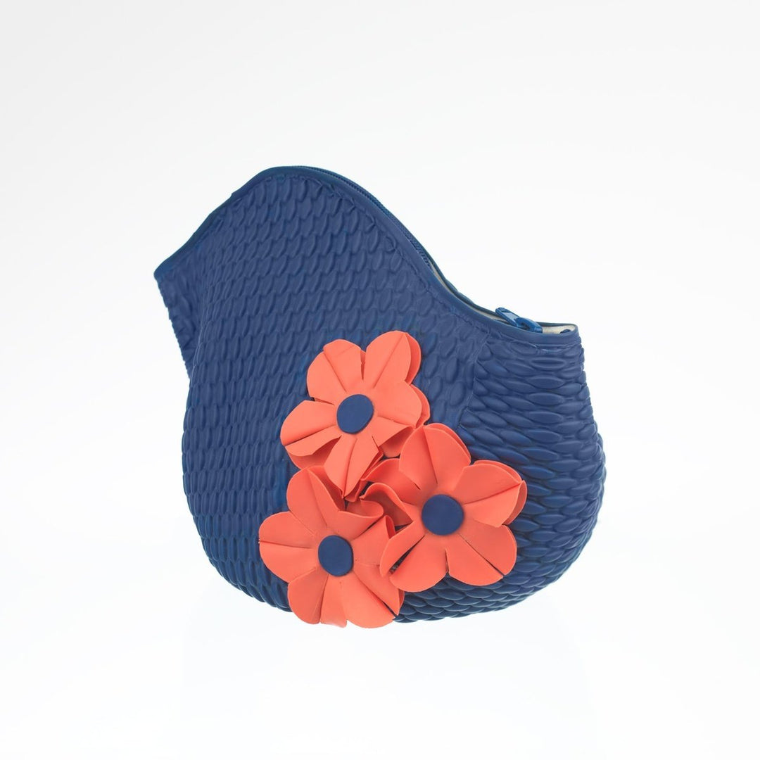 Swim Bags 3 Flowers Blue 5010 koresjewelry