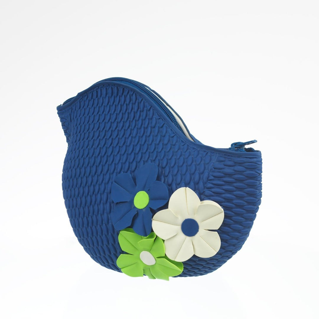 Swim Bags 3 Flowers Blue 504 koresjewelry