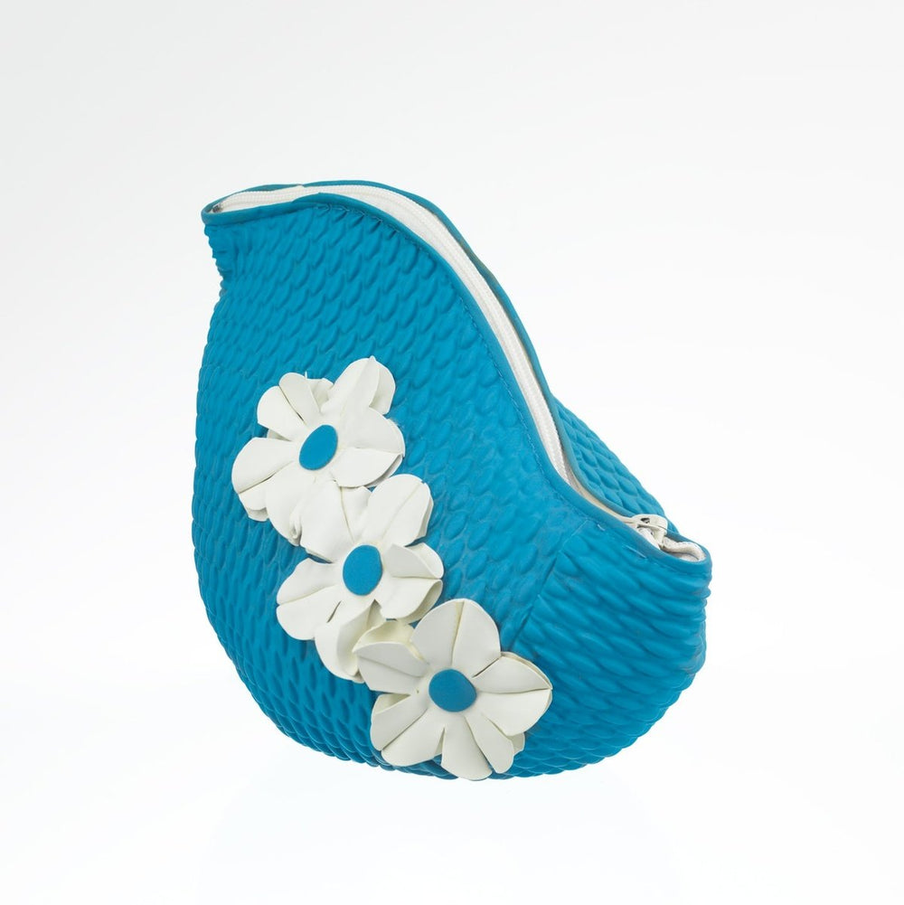 Swim Bags 3 Flowers Blue 506 koresjewelry