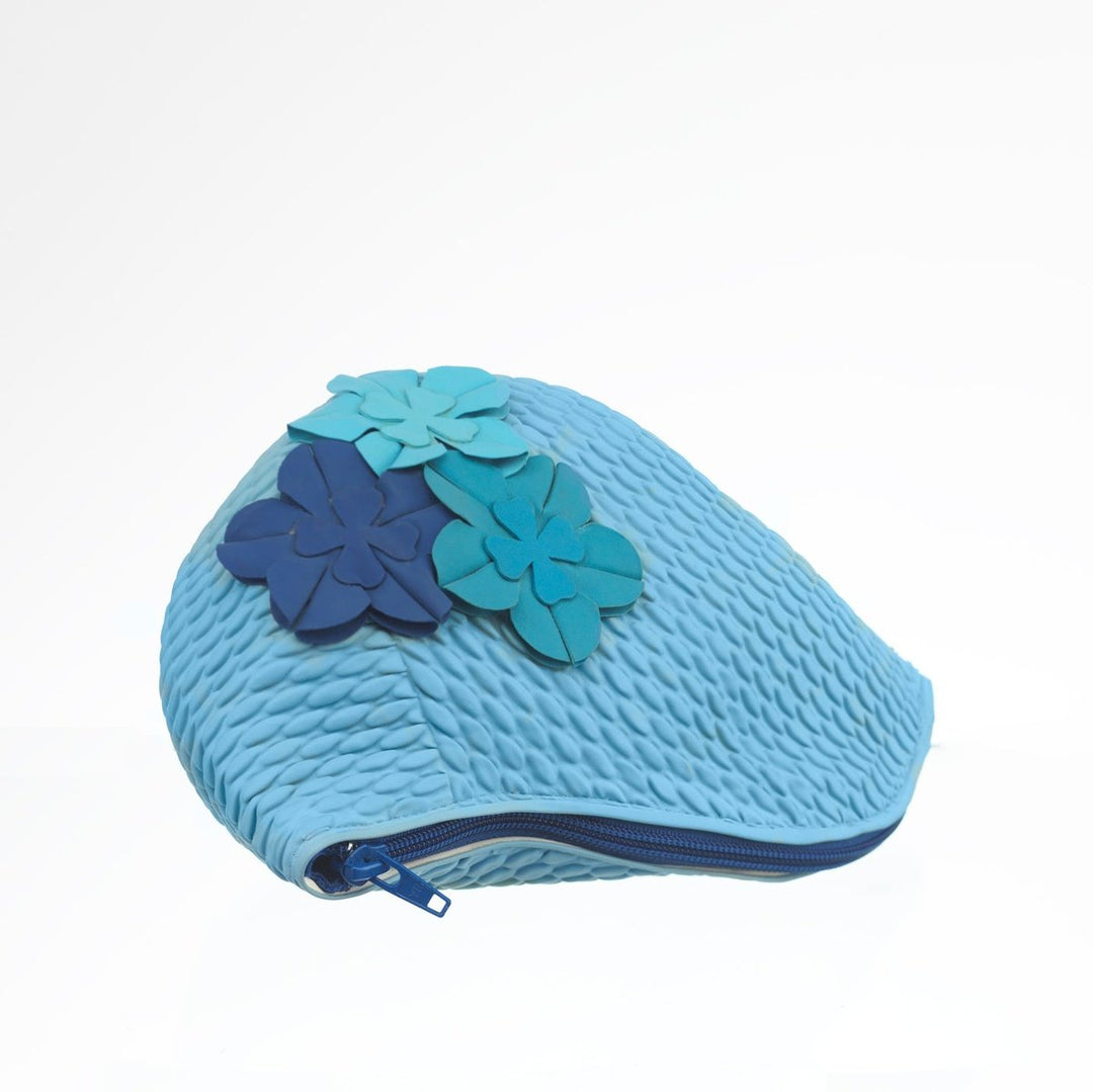 Swim Bags 3 Flowers Blue 507 koresjewelry