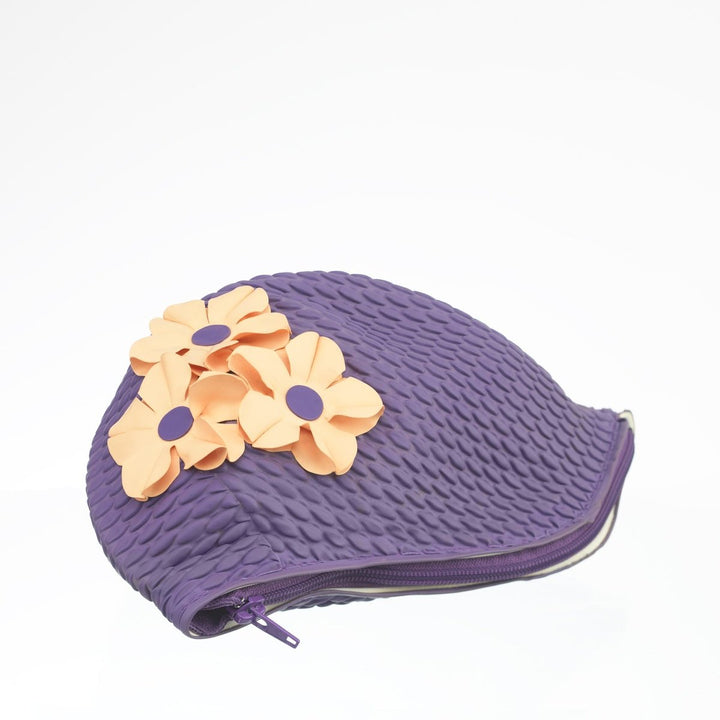 Swim Bags 3 Flowers Purple 492 koresjewelry