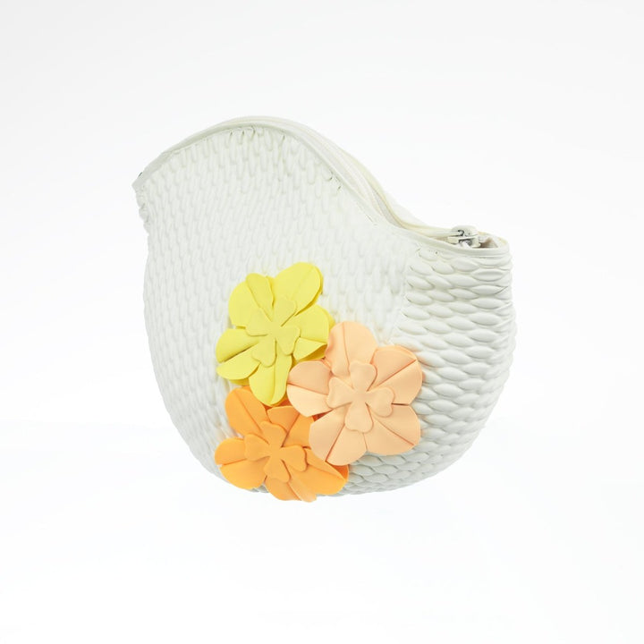 Swim Bags 3 Flowers White 424 koresjewelry