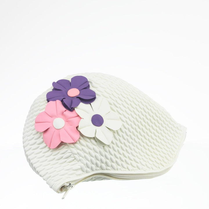 Swim Bags 3 Flowers White 429 koresjewelry