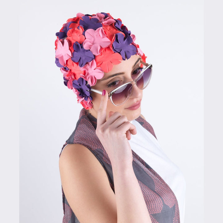 Swim Cap Flowers Multi Colors 24 koresjewelry