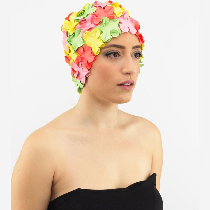 Swim Cap Flowers Multi Colors 36 koresjewelry