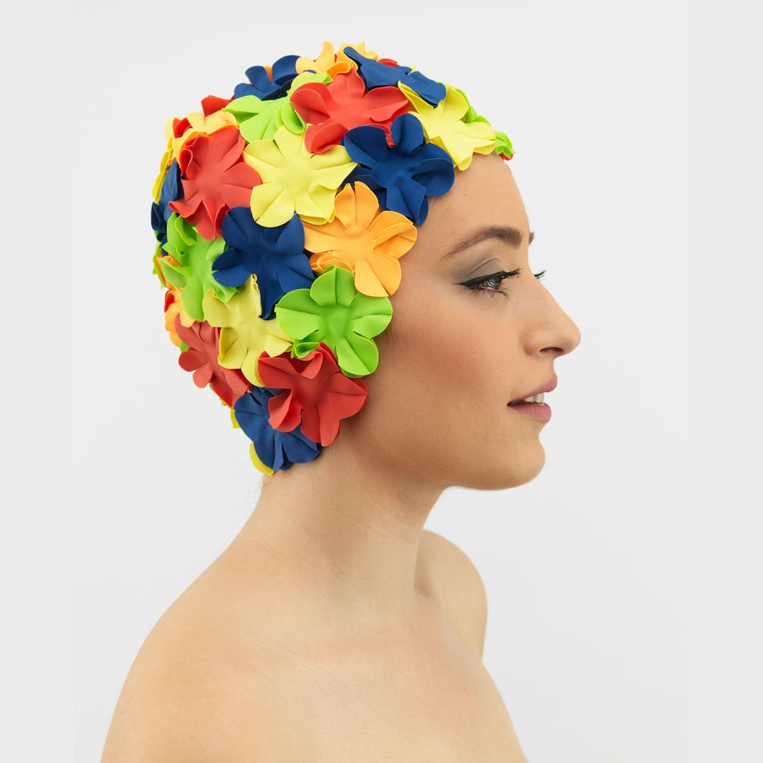 Swim Cap Flowers Multi Colors 38 koresjewelry