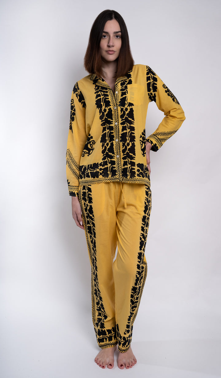 Pijama Azul y Dorado