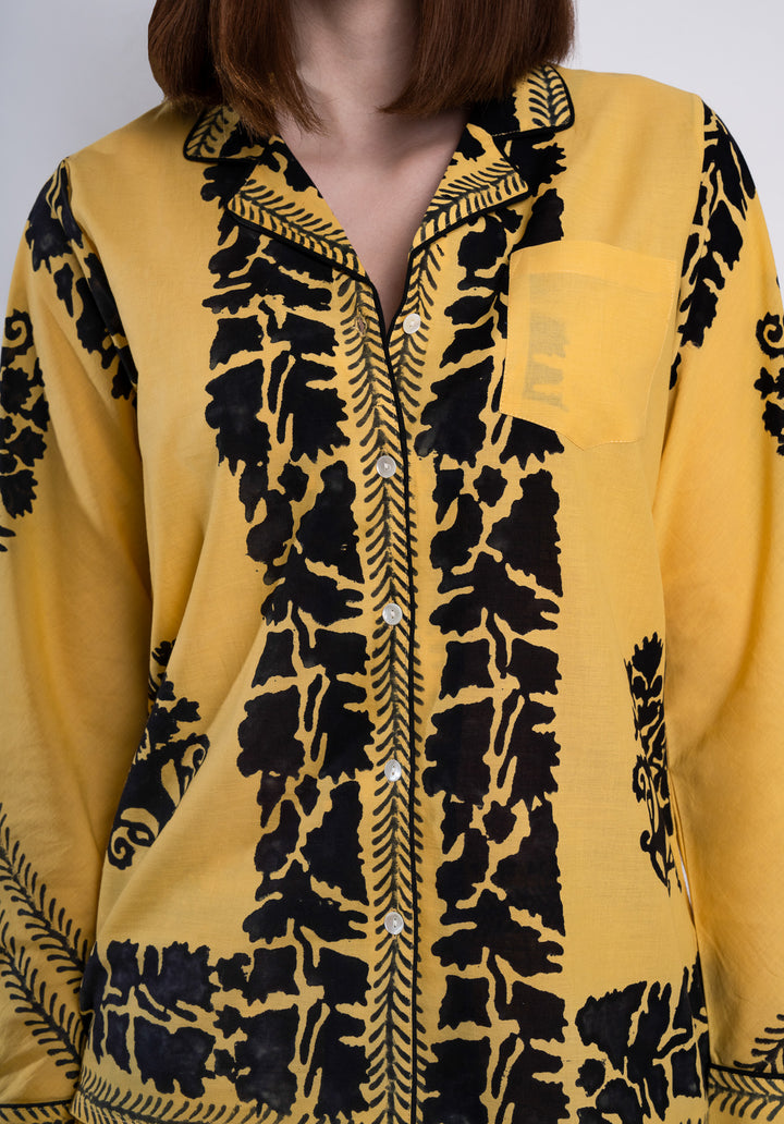 Pijama Azul y Dorado