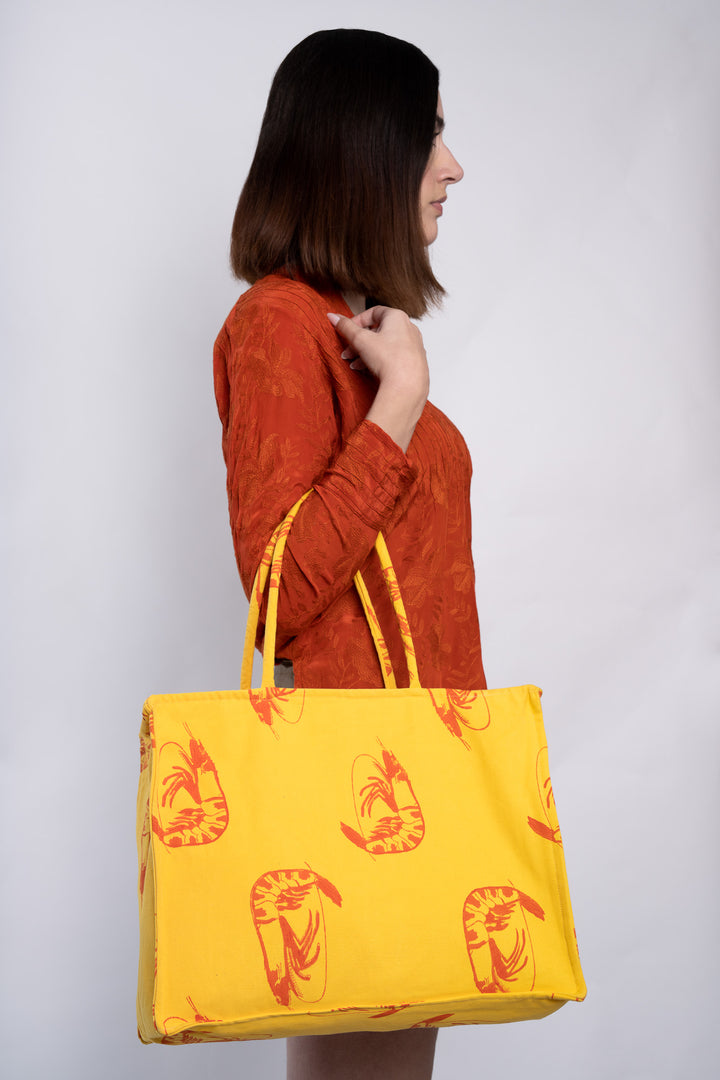 Orange Muschel Handtasche