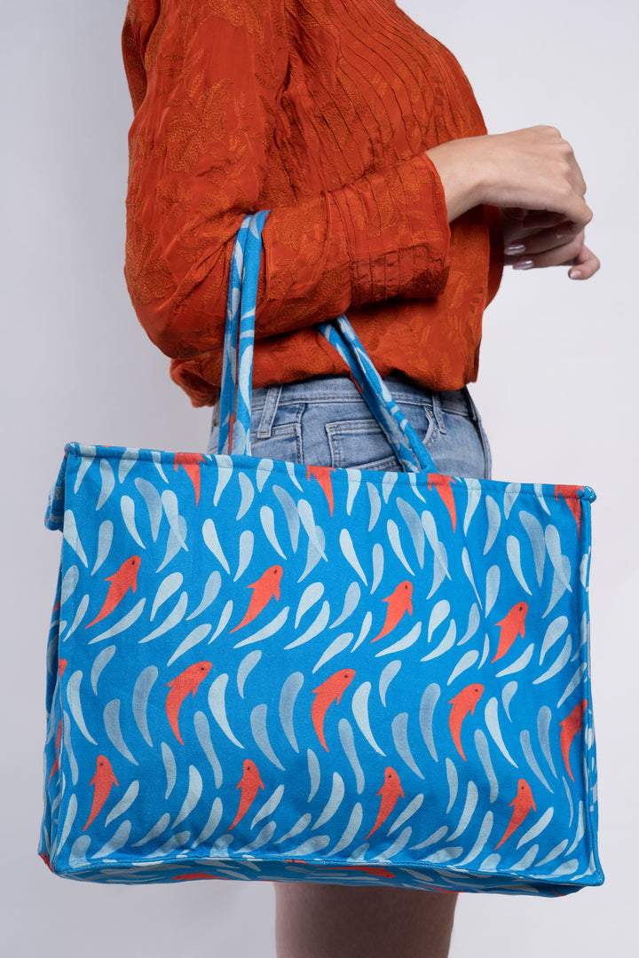Orange Muschel Handtasche