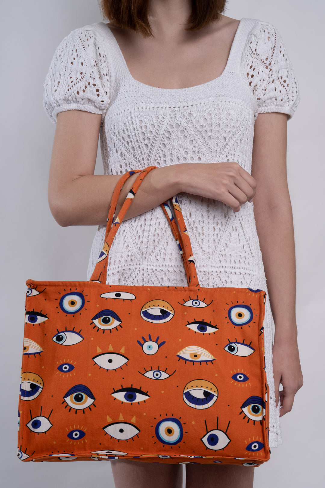 Orange Muschel Handtasche