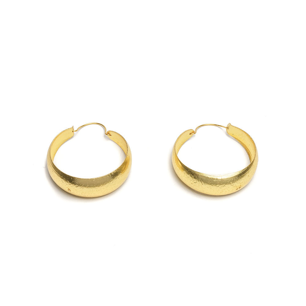 Earrings Bombed Circles Beaten DD16047 koresjewelry
