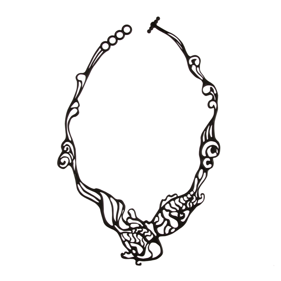 Fish Necklace Black koresjewelry