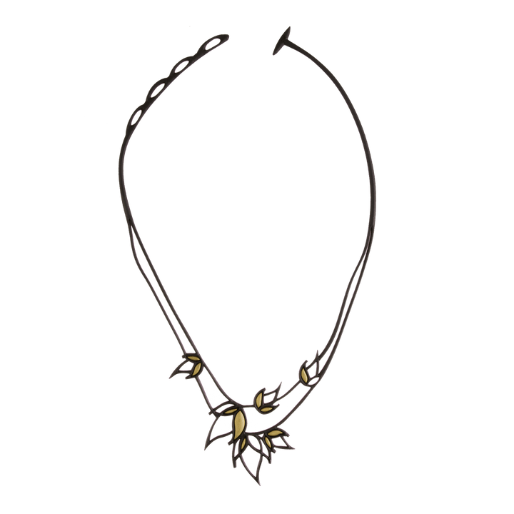 Flame Necklace Black koresjewelry