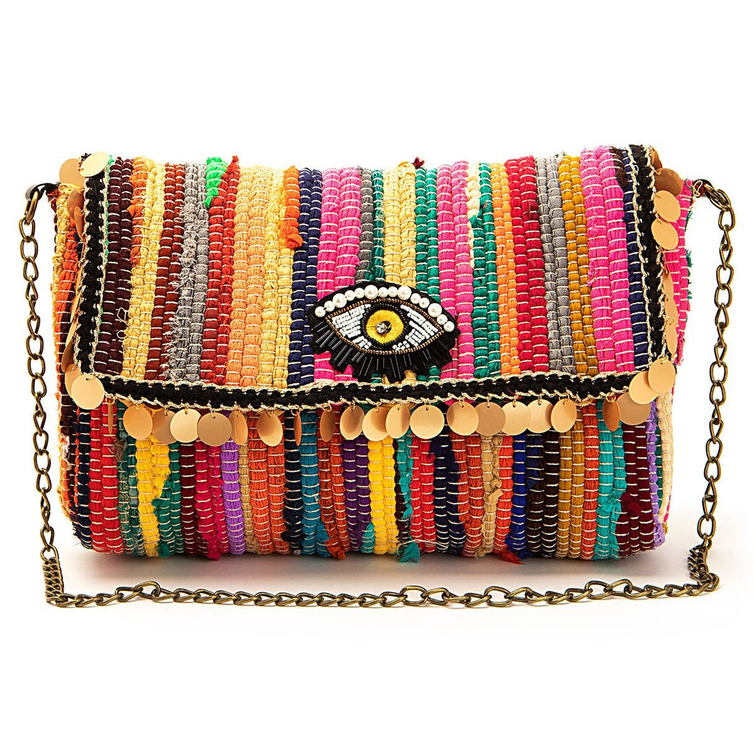 Kourelou Cross Body Bag With Evil Eye koresjewelry