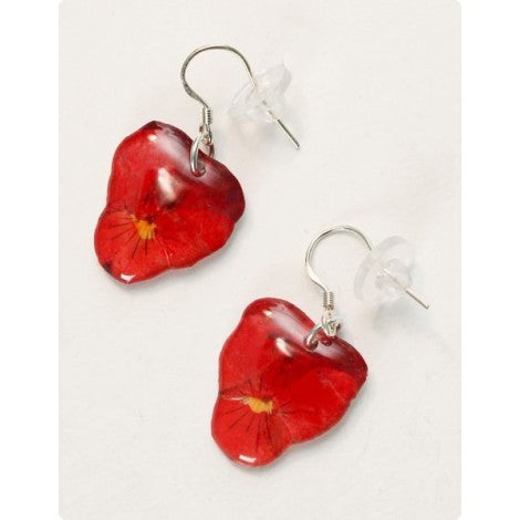 Pansy Flower Earrings With Hook koresjewelry