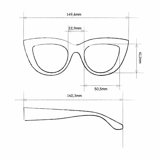 Sun-Reading Glasses CLAUDIA Collection OK023-BSL koresjewelry