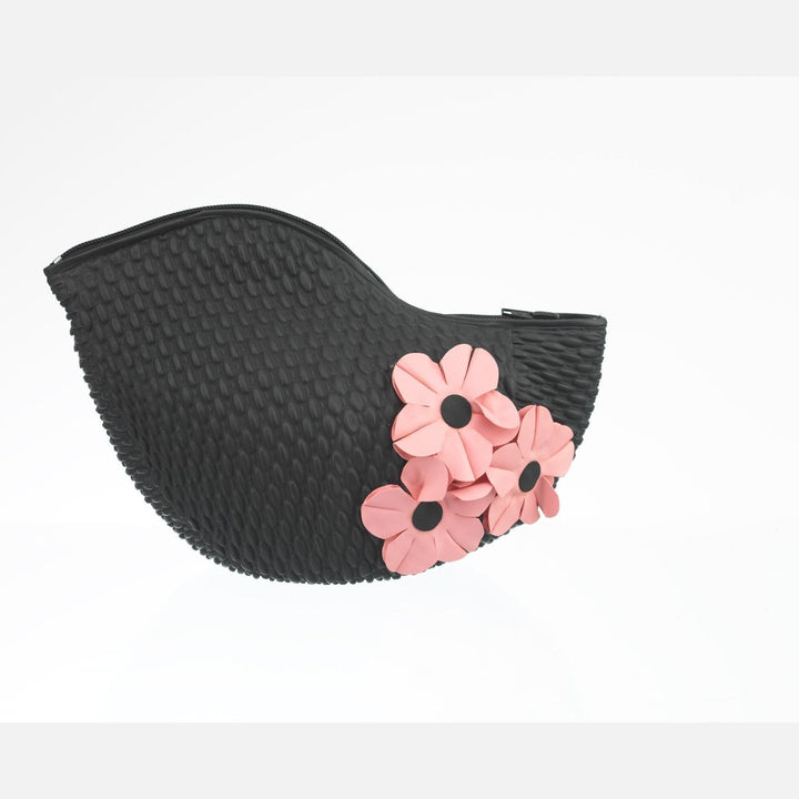 Swim Bags 3 Flowers Black 413 koresjewelry