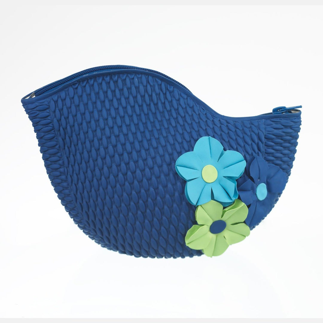 Swim Bags 3 Flowers Blue 505 koresjewelry