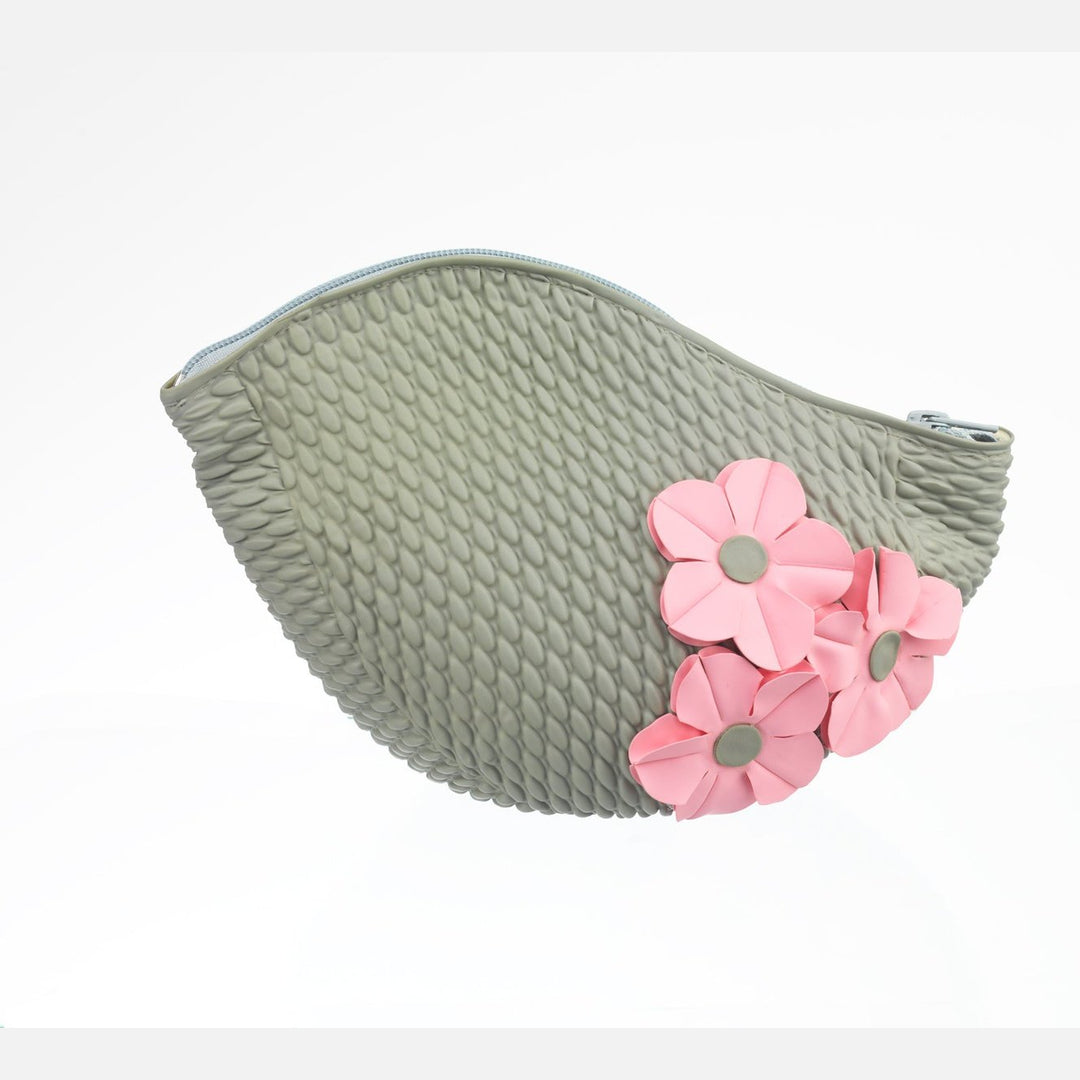 Swim Bags 3 Flowers Grey 531 koresjewelry