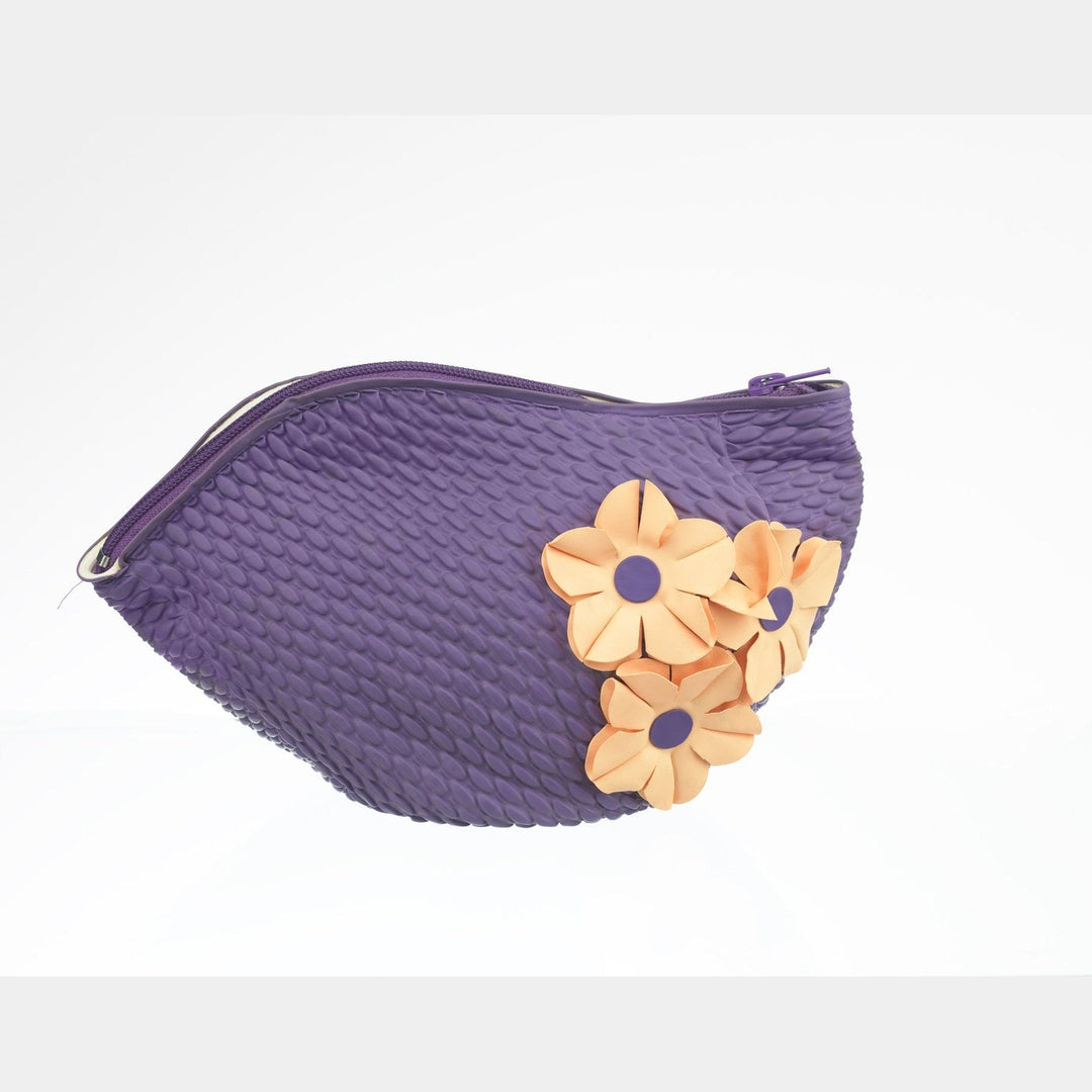 Swim Bags 3 Flowers Purple 492 koresjewelry