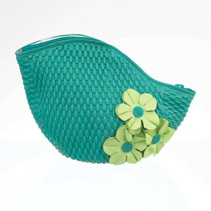 Swim Bags 3 Flowers Turquoise 512 koresjewelry