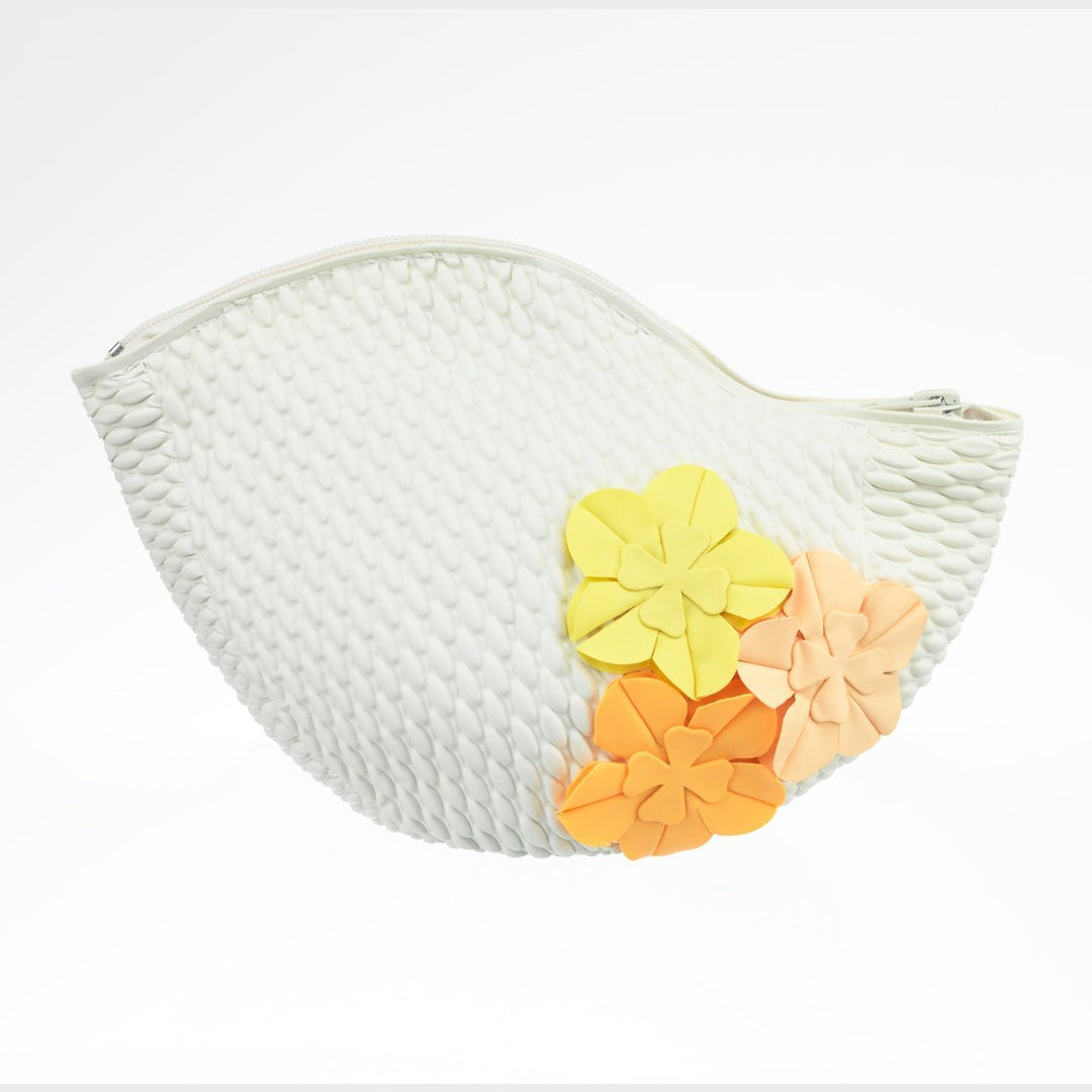 Swim Bags 3 Flowers White 424 koresjewelry