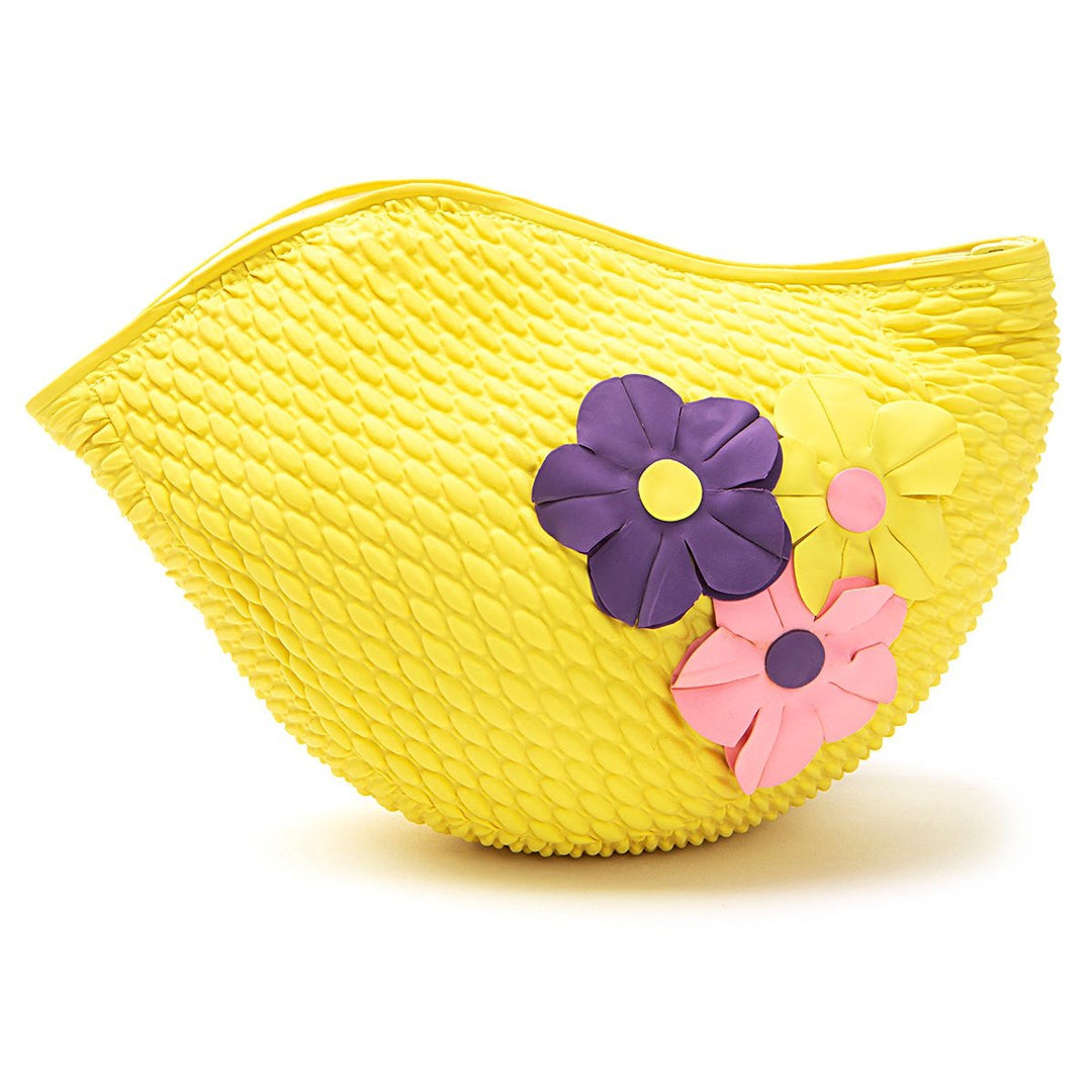 Swim Bags 3 Flowers Yellow 443 koresjewelry
