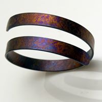Titanium Double Spiral Bracelet 1 cm koresjewelry